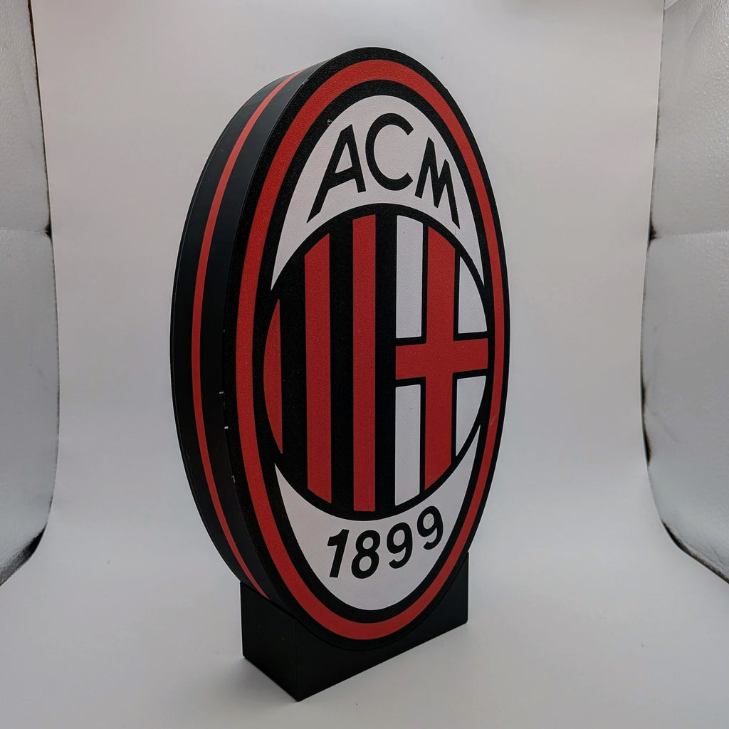 Lightbox LED AC Mailand – Rossoneri Wappenlampe für Tisch und Wand