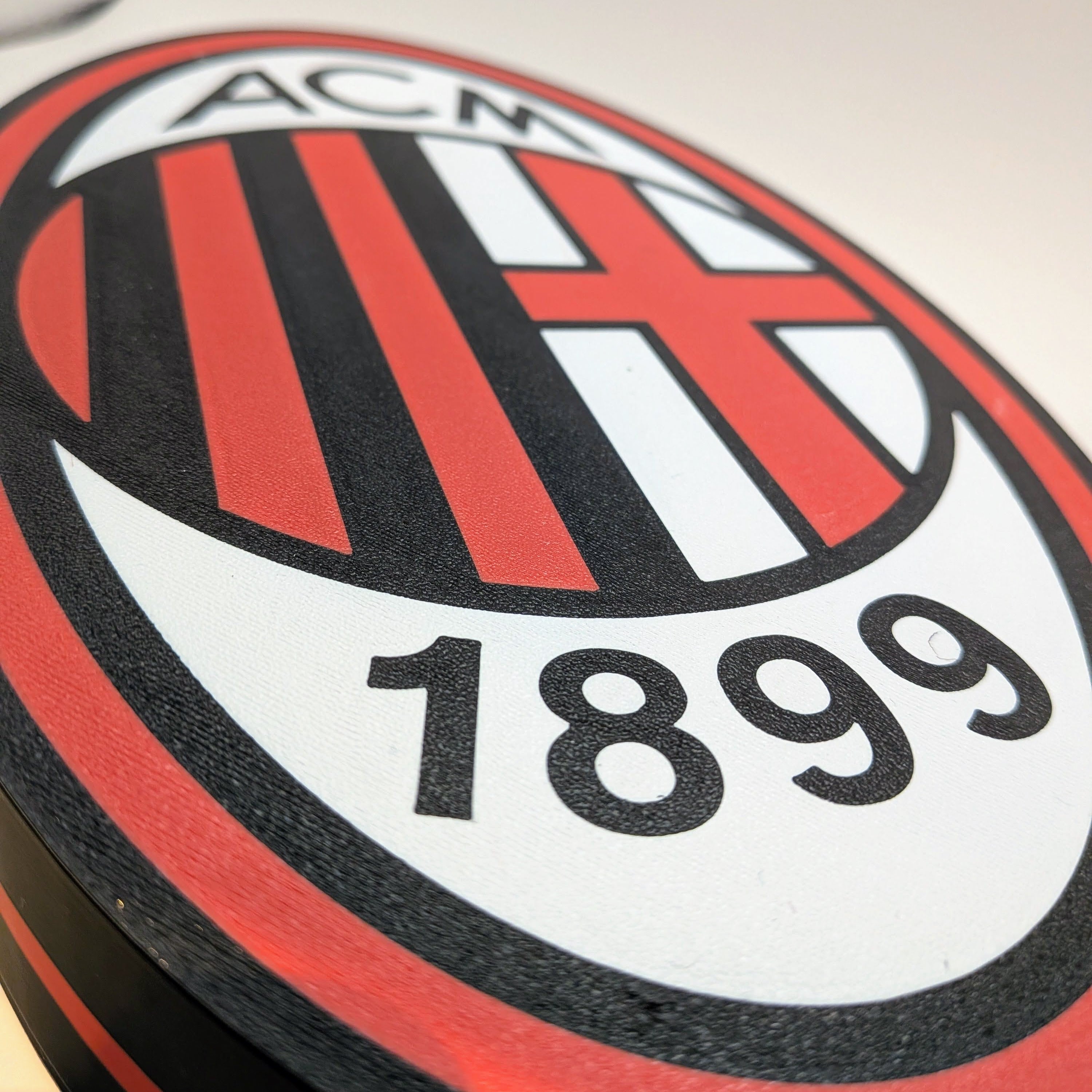 Lightbox LED AC Mailand – Rossoneri Wappenlampe für Tisch und Wand