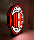 Lightbox LED AC Mailand – Rossoneri Wappenlampe für Tisch und Wand