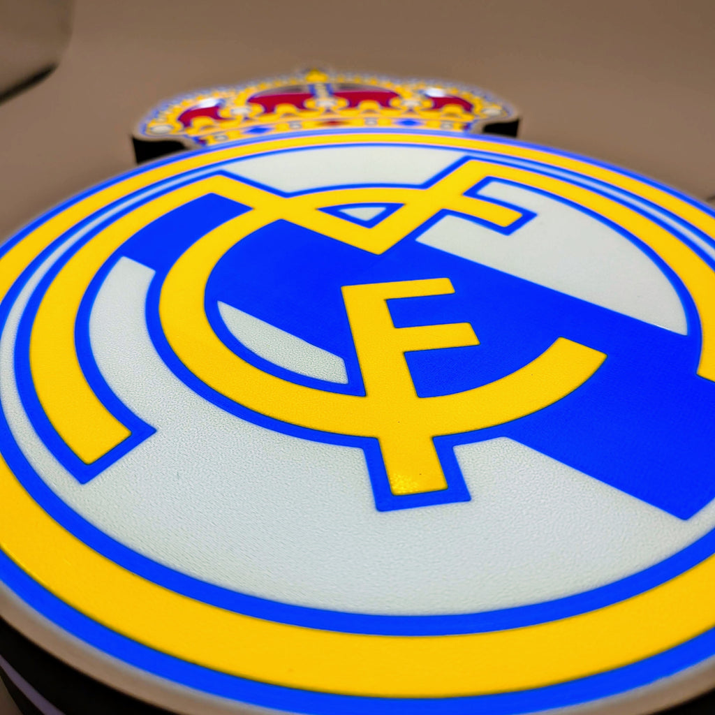 Lightbox LED Real Madrid – Lampada da Tavolo e Parete Stemma Blancos