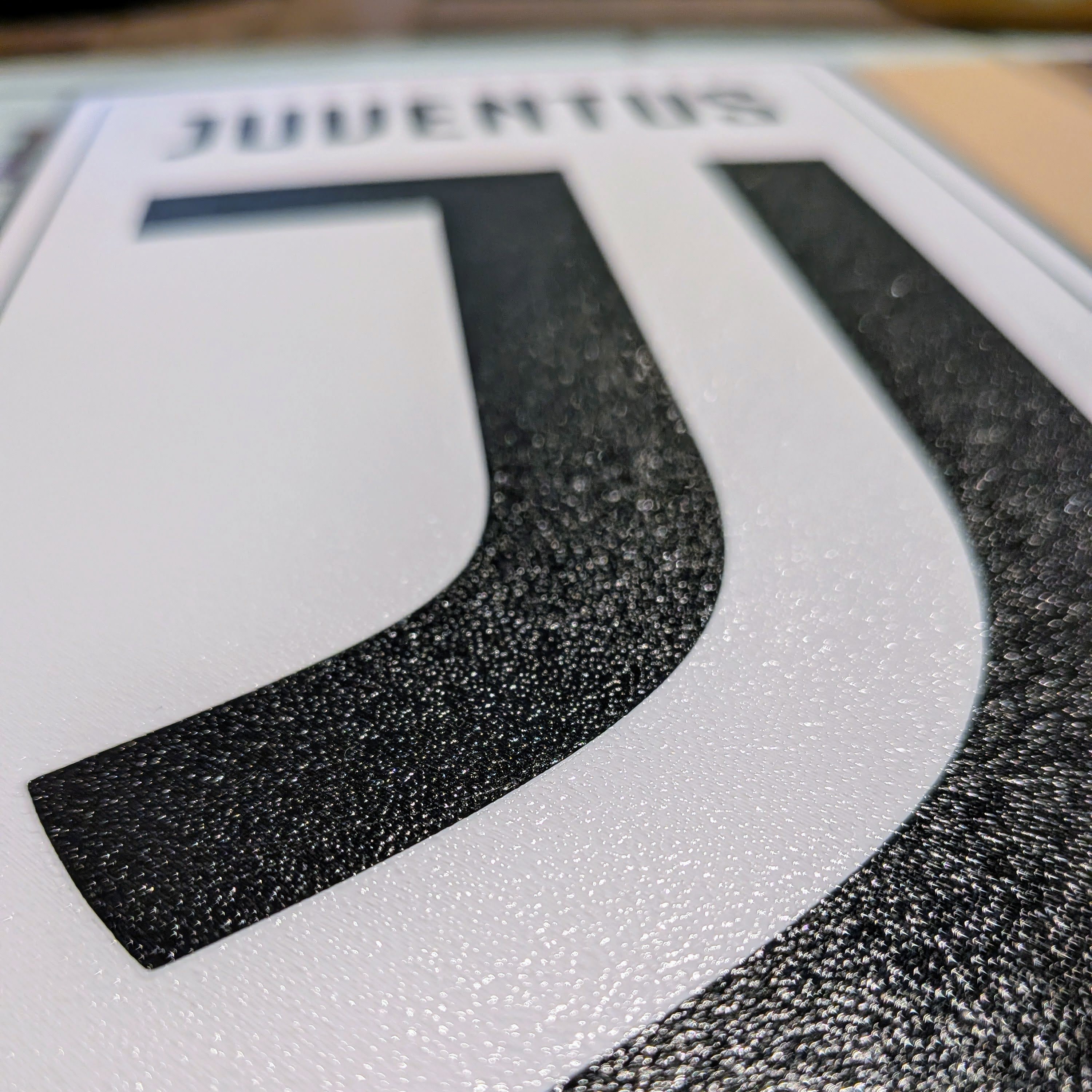 Lightbox LED Juventus – Tisch- und Wandleuchte mit Schwarz-Weiß-Wappen