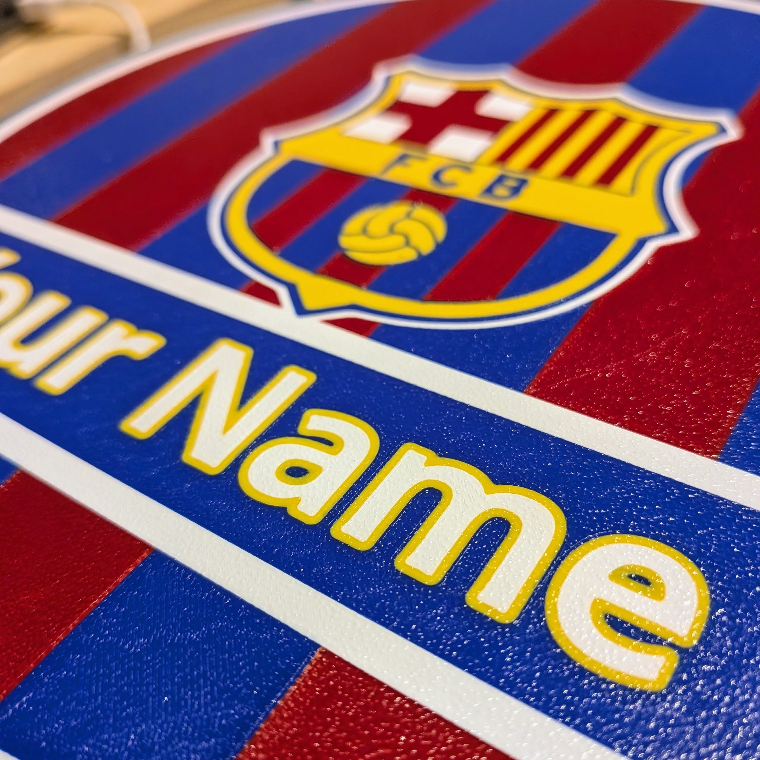Lightbox LED Barcellona Personalizzata – Lampada da Tavolo e Parete Blaugrana con Nome