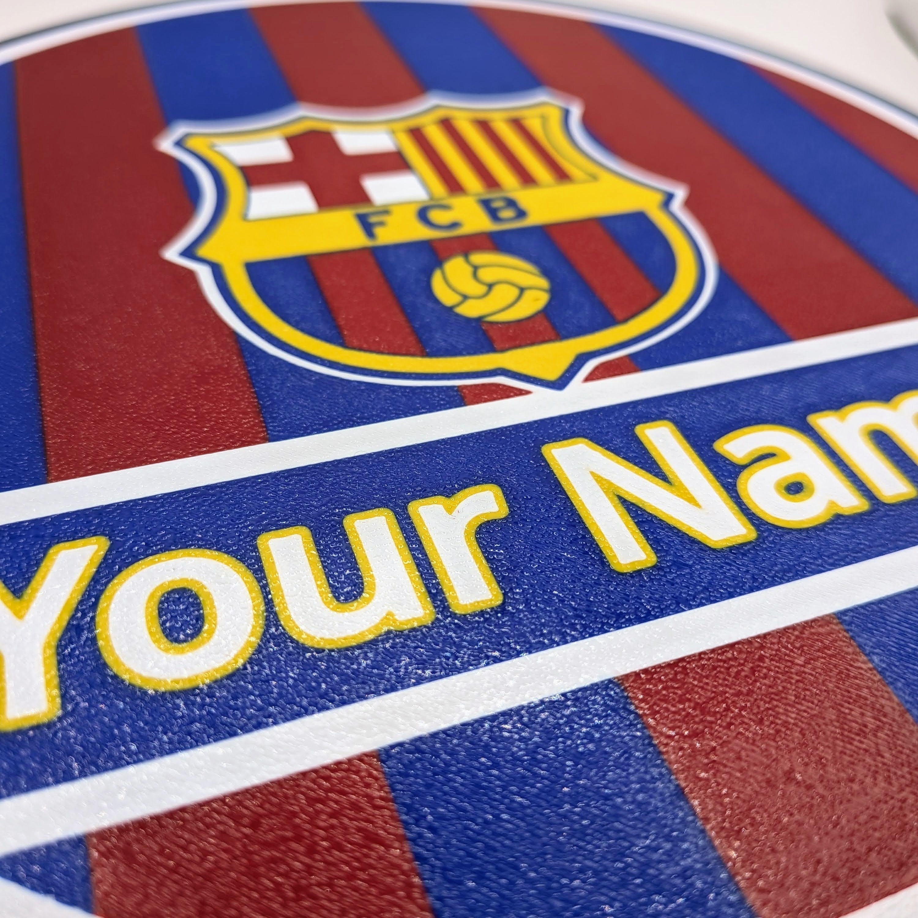 Lightbox LED Barcellona Personalizzata – Lampada da Tavolo e Parete Blaugrana con Nome