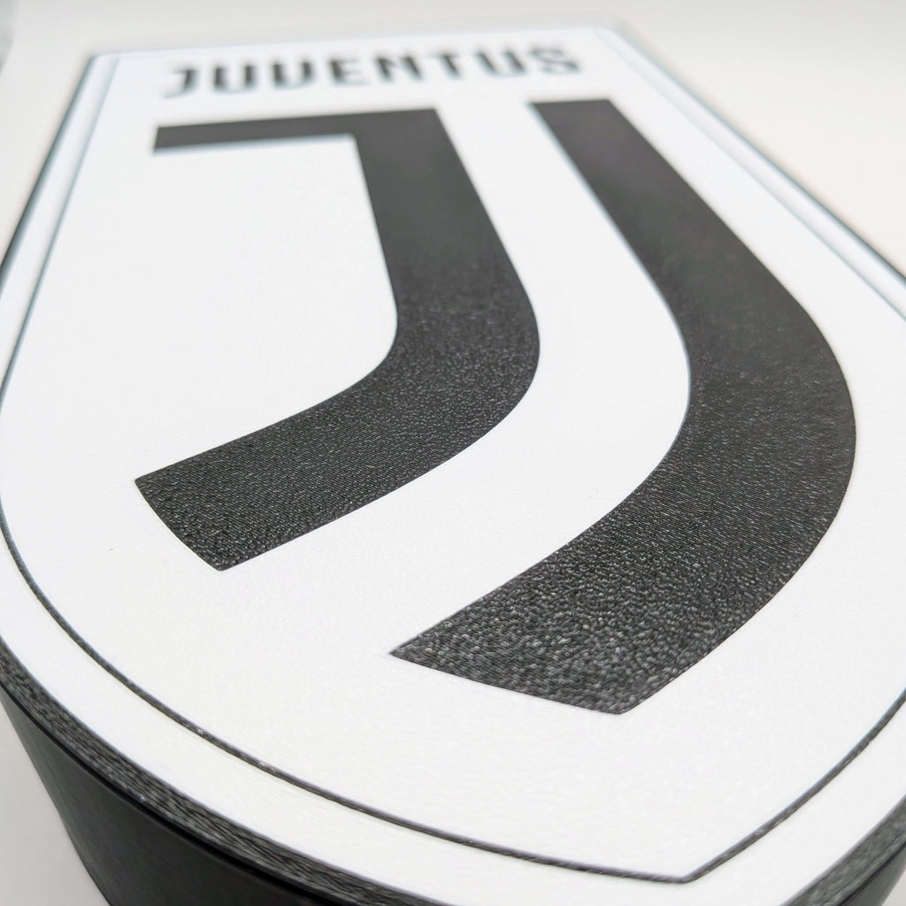 Lightbox LED Juventus – Tisch- und Wandleuchte mit Schwarz-Weiß-Wappen