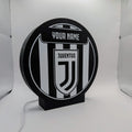 Personalized Juventus LED Lightbox - Table and Wall Lamp with Name
