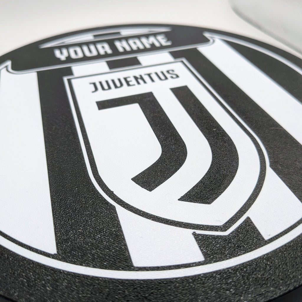 Personalized Juventus LED Lightbox - Table and Wall Lamp with Name