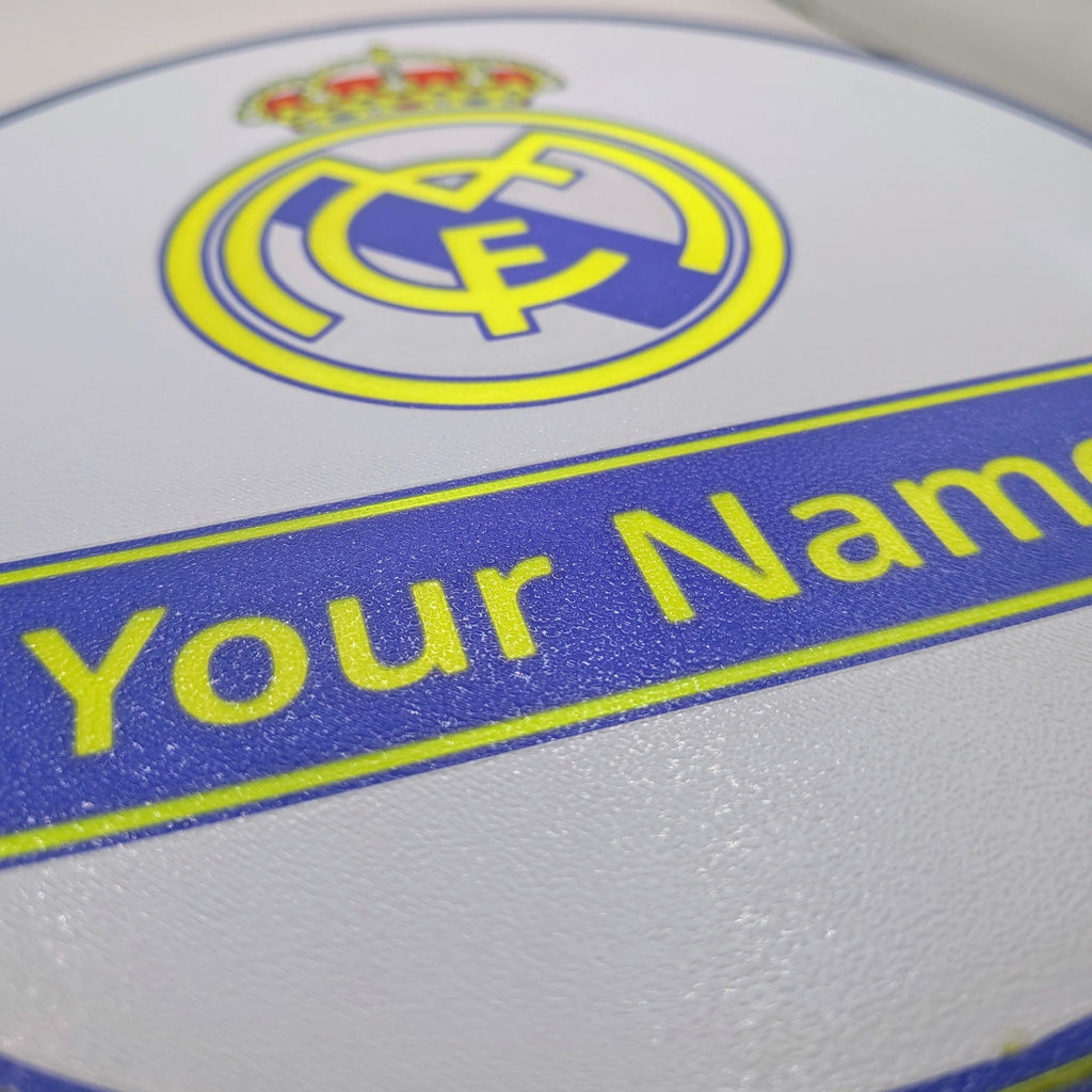 Personalisierte LED Lightbox Real Madrid – Tisch- und Wandlampe mit Namen