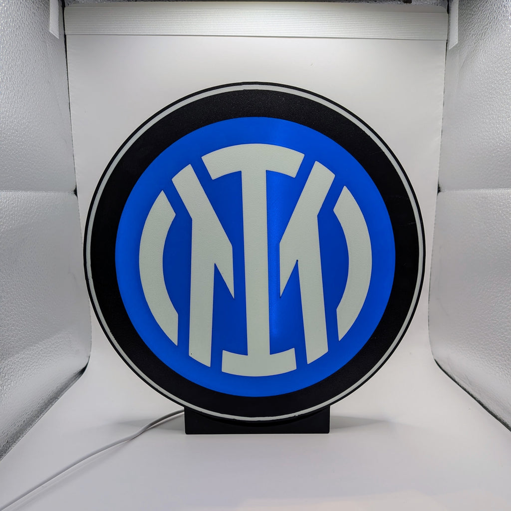 LED-Lightbox Inter Classica – Tisch- und Wandleuchte mit Emblem