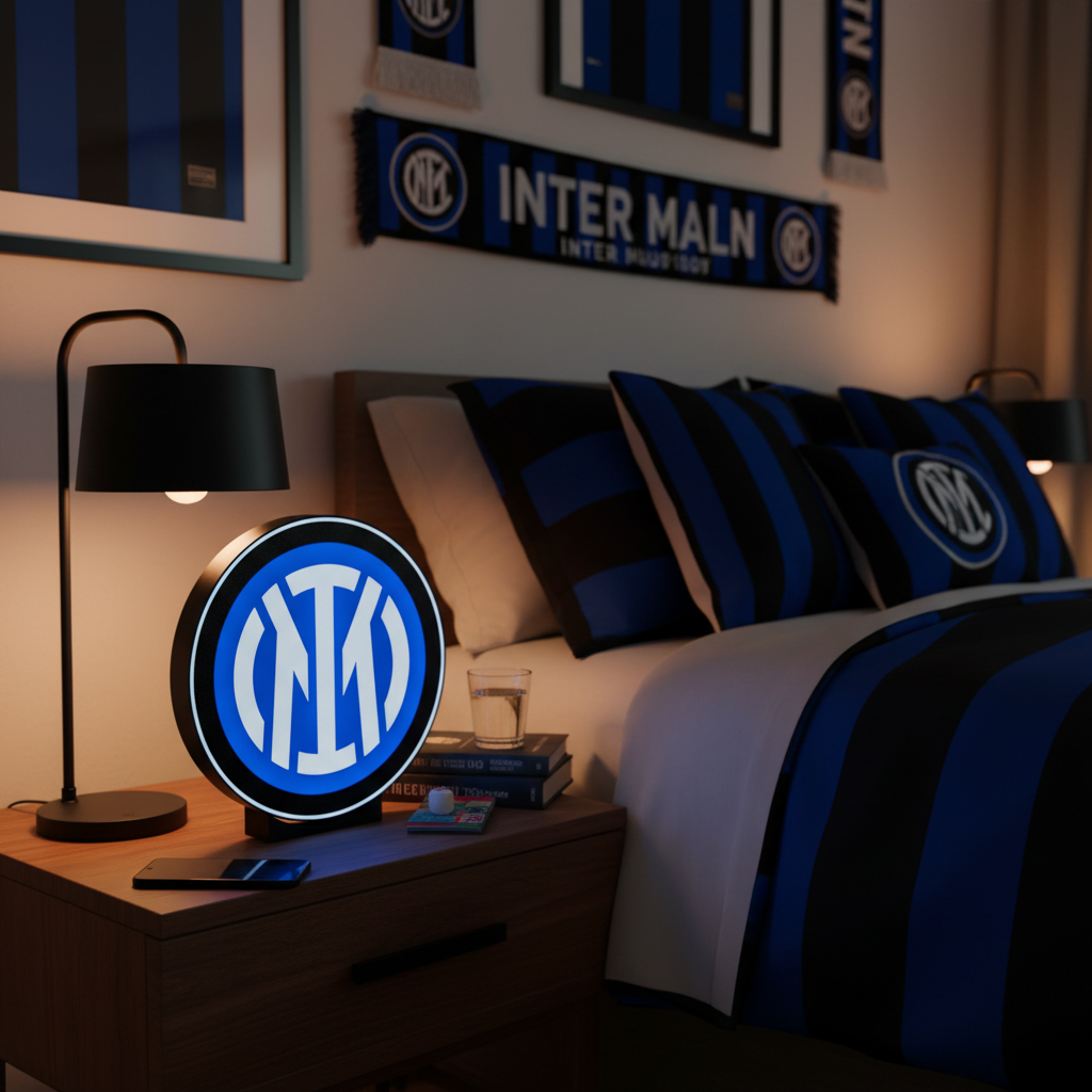 LED-Lightbox Inter Classica – Tisch- und Wandleuchte mit Emblem