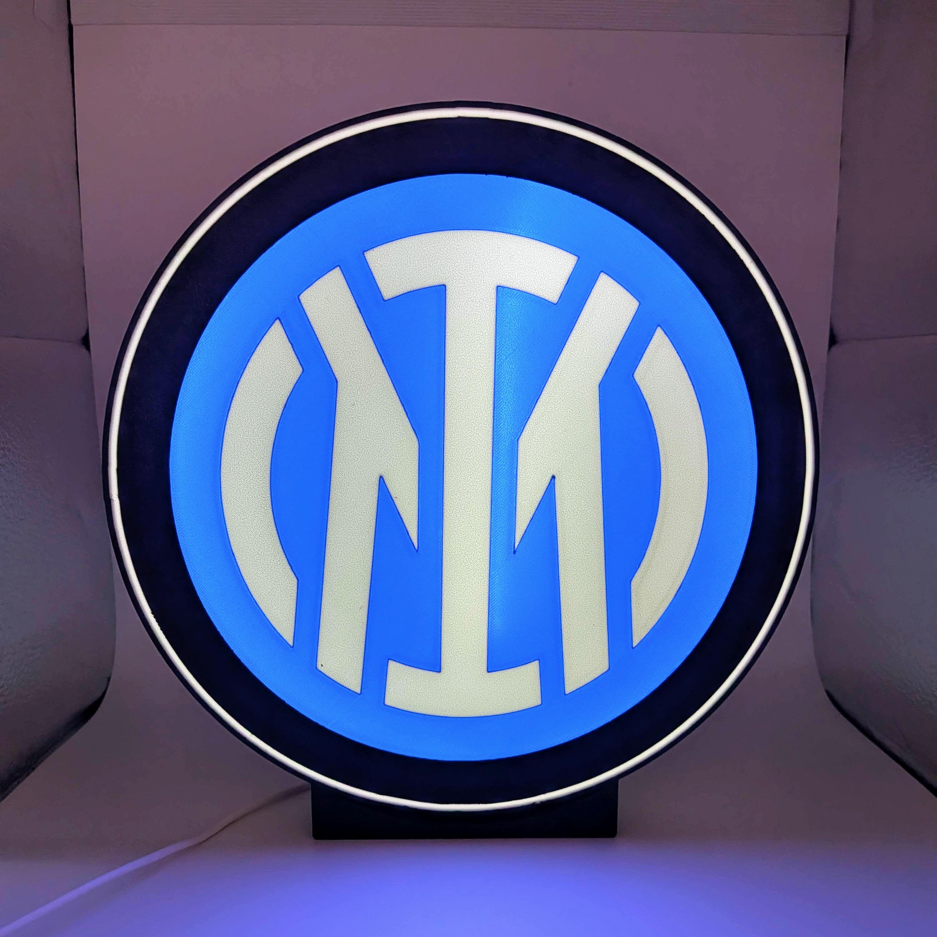 LED-Lightbox Inter Classica – Tisch- und Wandleuchte mit Emblem