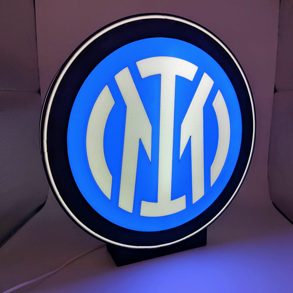 LED-Lightbox Inter Classica – Tisch- und Wandleuchte mit Emblem