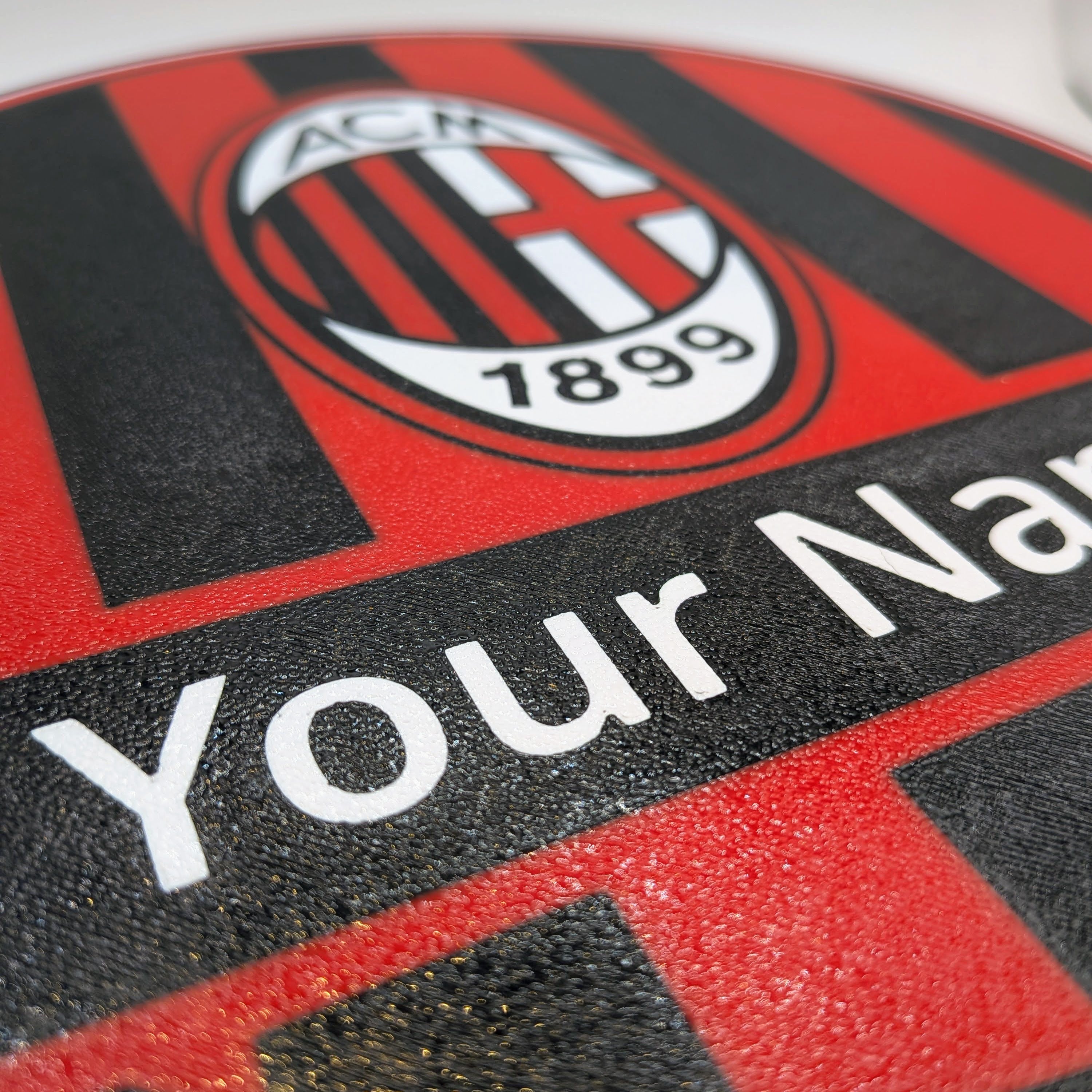 Lampada LED AC Milan Personalizzabile – Lightbox calcio con nome