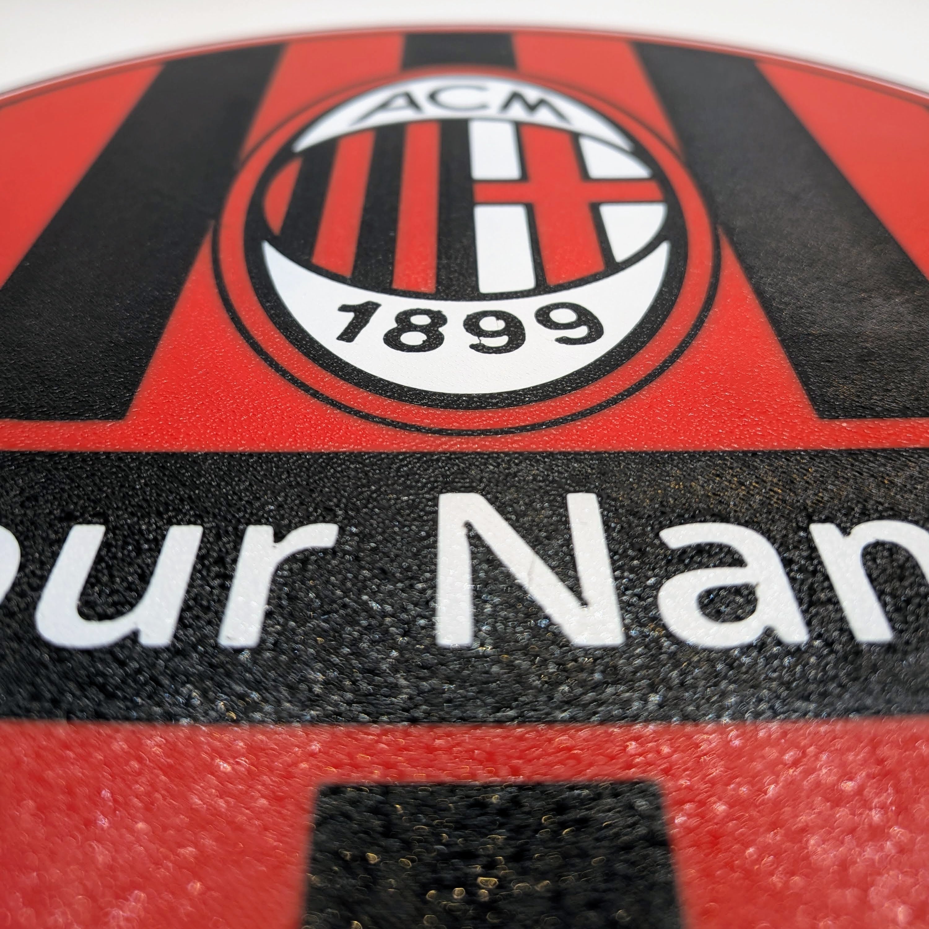 Customizable AC Milan LED Lamp – Football Lightbox with name