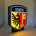 Lightbox LED Canton Ginevra – Lampada 3D da Tavolo e Parete con Stemma di Genève