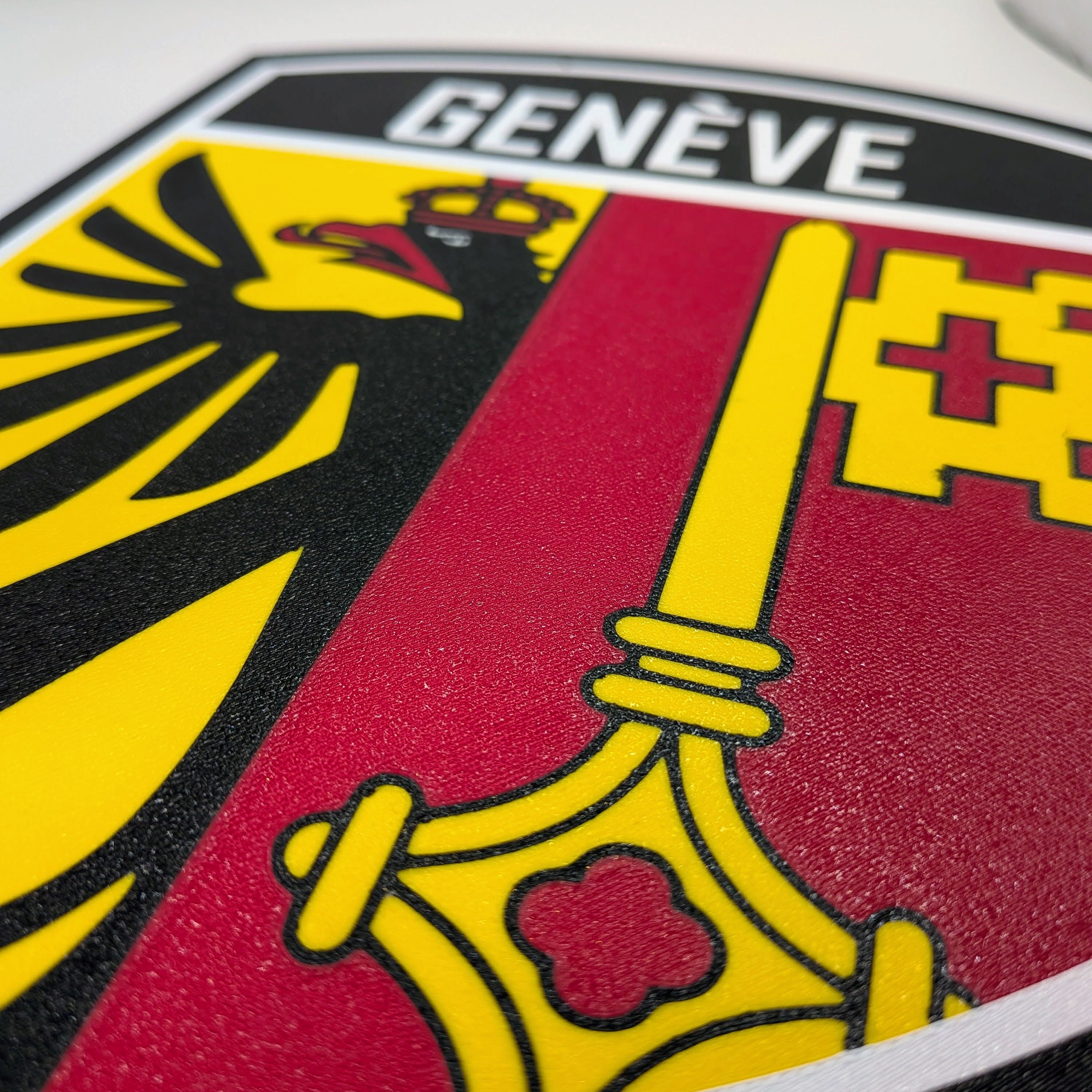Lightbox LED Canton Ginevra – Lampada 3D da Tavolo e Parete con Stemma di Genève