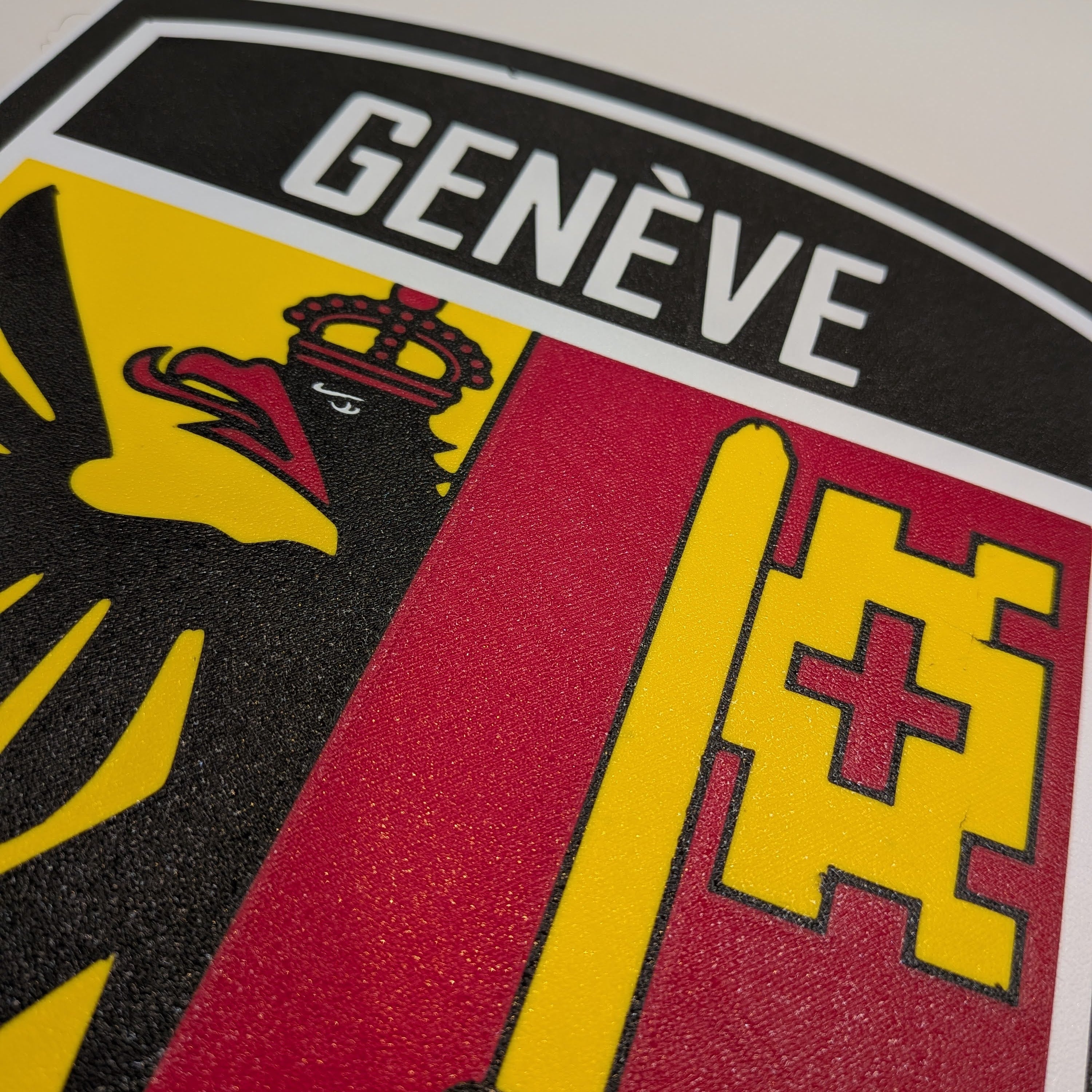 Lightbox LED Canton Ginevra – Lampada 3D da Tavolo e Parete con Stemma di Genève