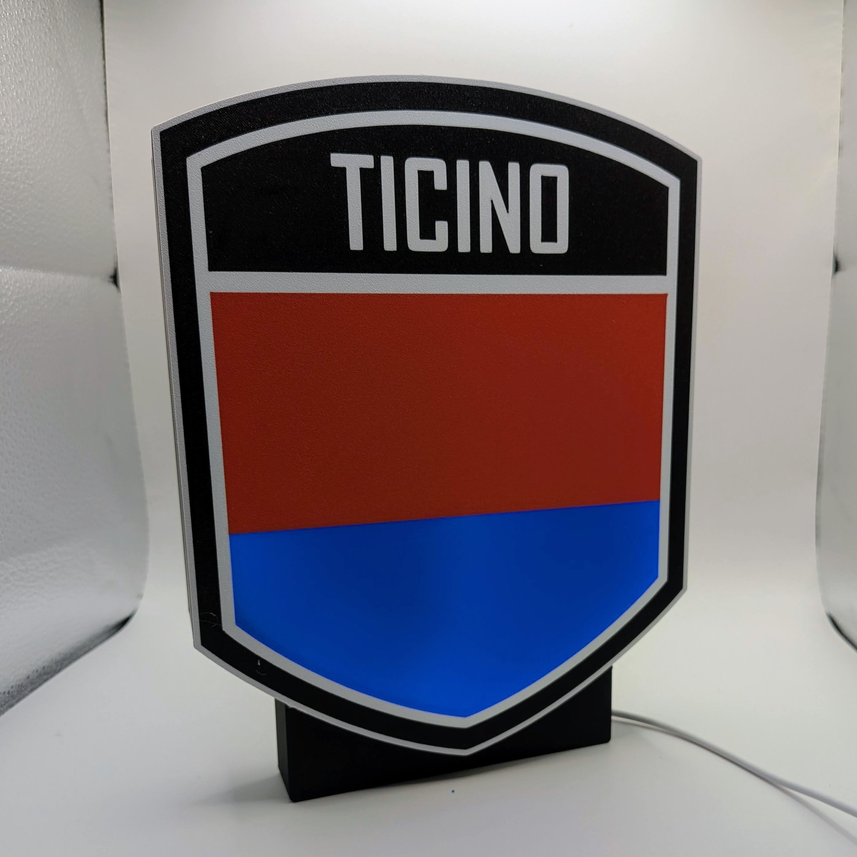LED-Lampe Kanton Tessin – Wappen-Leuchtkasten