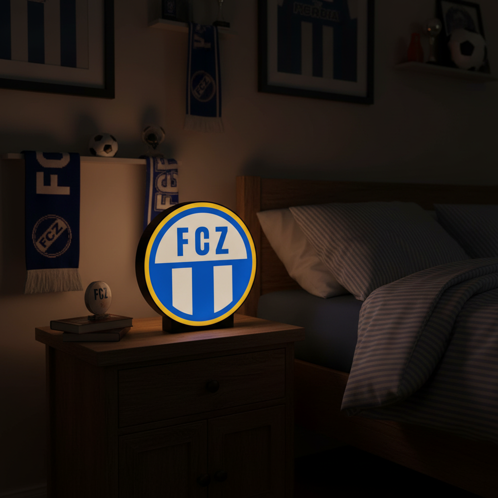 LED Lampe FC Zürich – Fussball Leuchtkasten