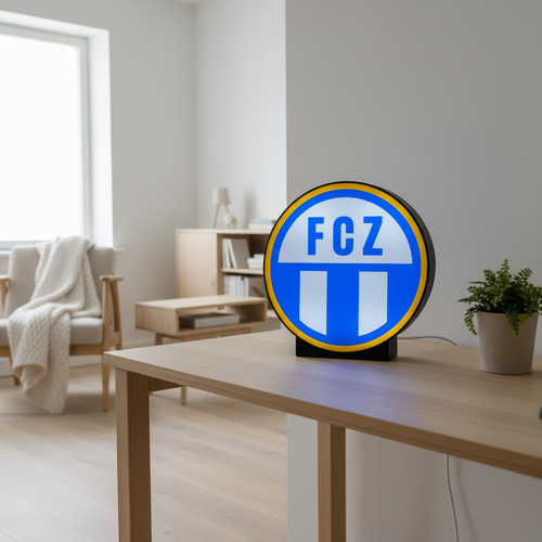 LED Lampe FC Zürich – Fussball Leuchtkasten