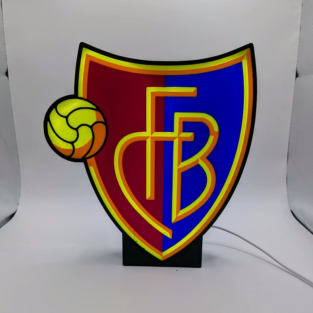 LED-Lampe FC Basel – Fussball Leuchtkasten
