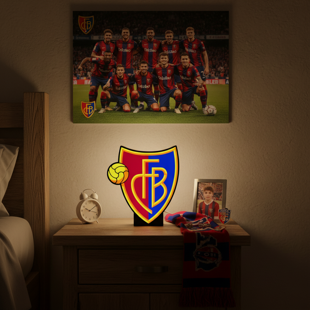 LED-Lampe FC Basel – Fussball Leuchtkasten