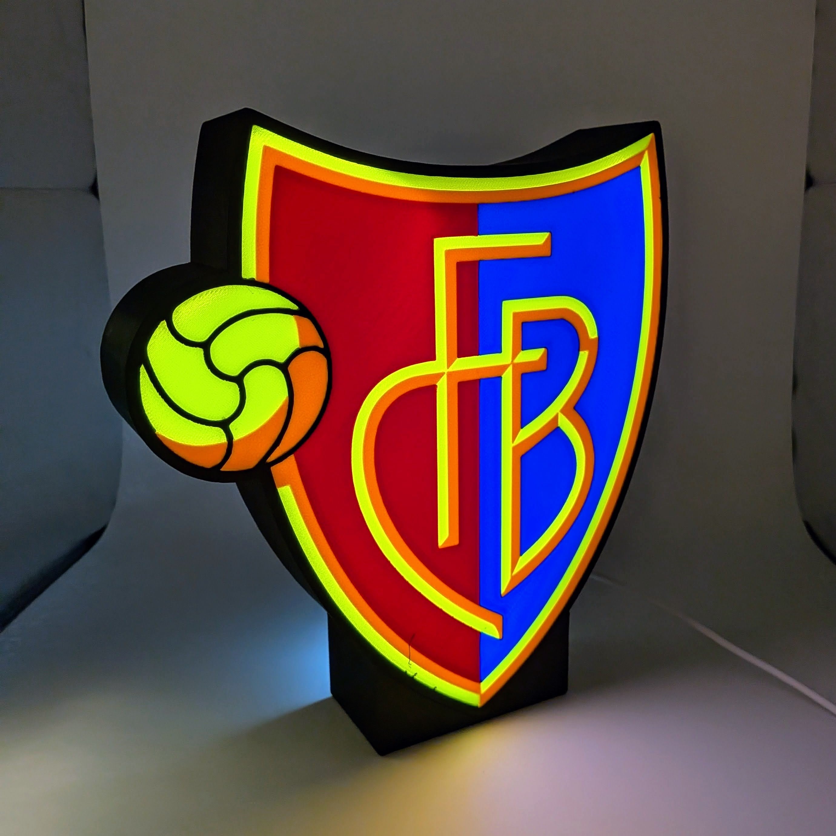 LED-Lampe FC Basel – Fussball Leuchtkasten