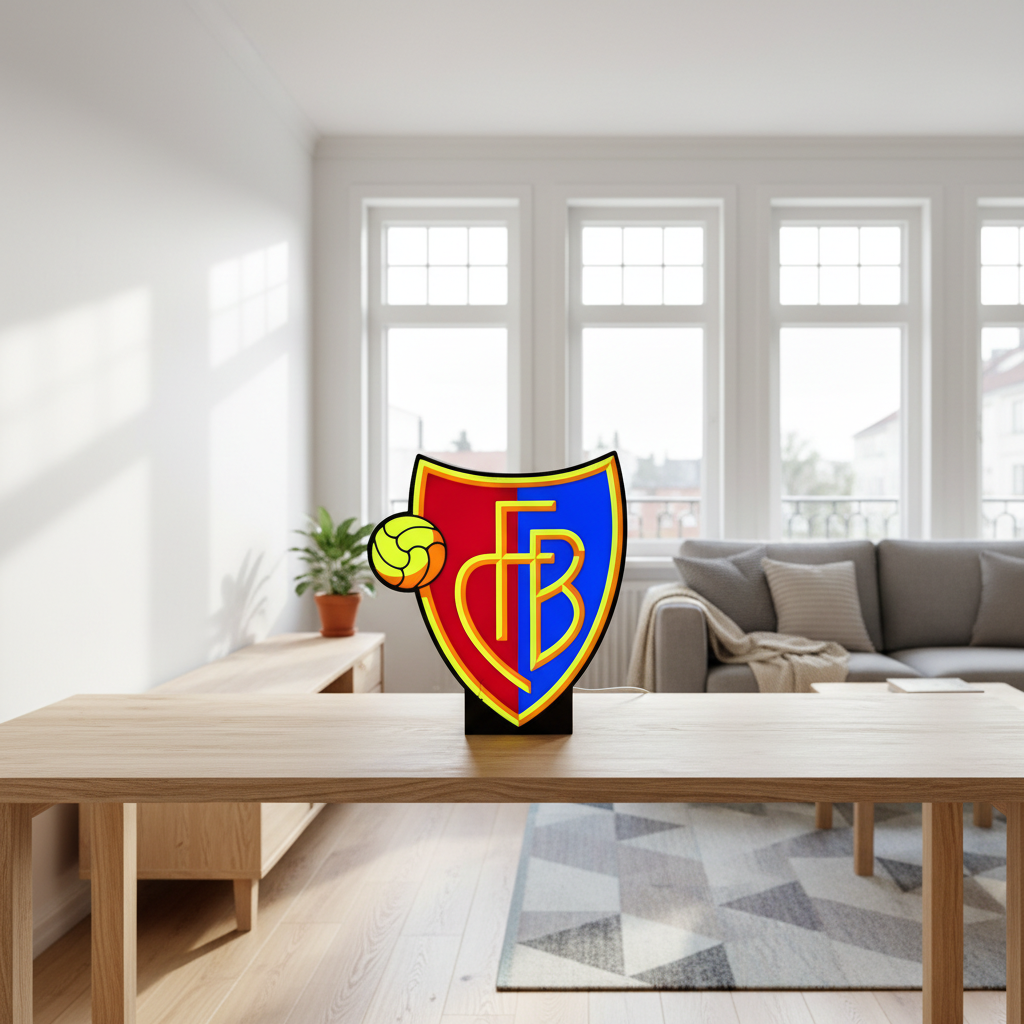 LED-Lampe FC Basel – Fussball Leuchtkasten