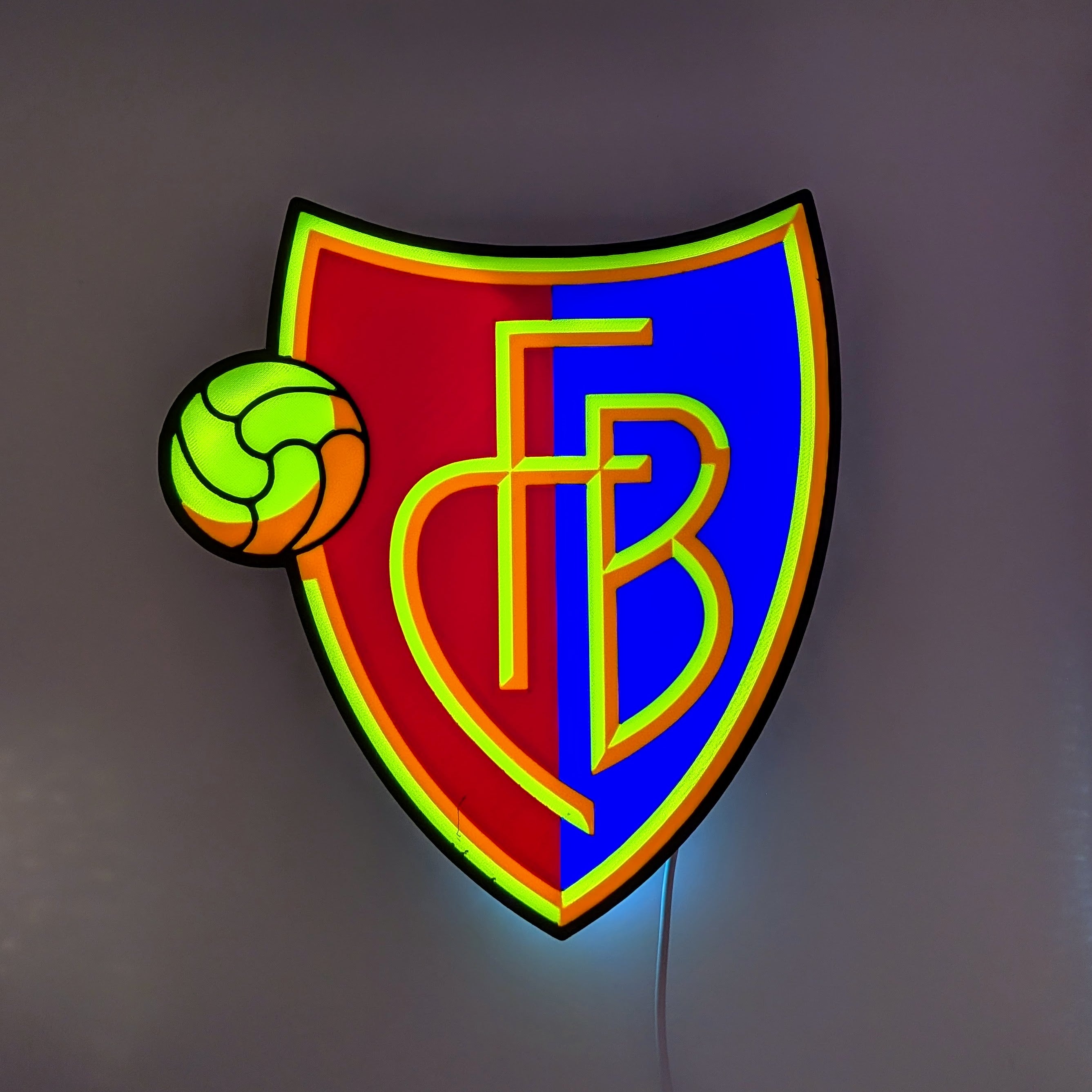 LED-Lampe FC Basel – Fussball Leuchtkasten