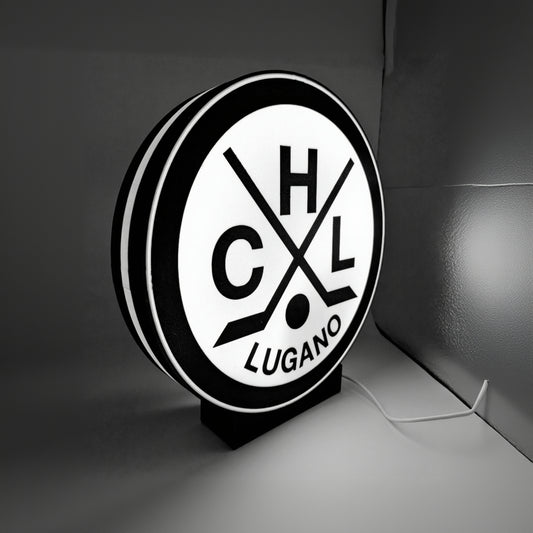 Lampada LED Hockey Club Lugano – Lightbox HCL (Swiss Made)