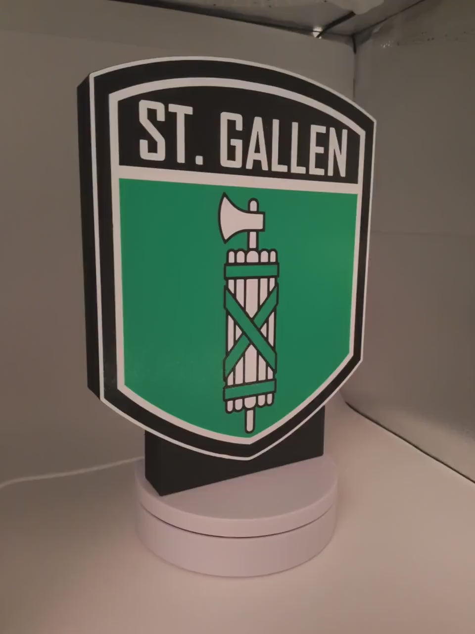 LED-Lampe Kanton St. Gallen – Leuchtkasten Wappen